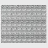 Snowflake Knit Sweater Pattern Winter Gray Cadeaupapier (Vlak)