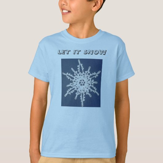 SnowFlake, LAAT HET SNEEUW T-shirt (Voorkant)
