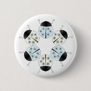 Snowflake Ladybug Ronde Button 5,7 Cm