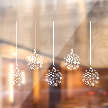 Snowflake lampen white_ pack van vijf raamkogels 2