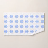  Snowflake Light Blue Winter Pattern  Handdoek (Handdoek)
