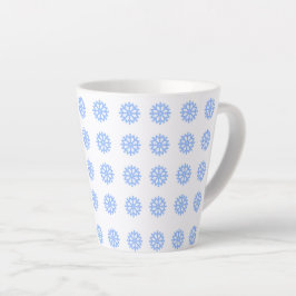 Snowflake Light Winter Pattern Latte Mok