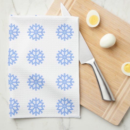 Snowflake Light Winter Pattern Theedoek (Quarter Fold)