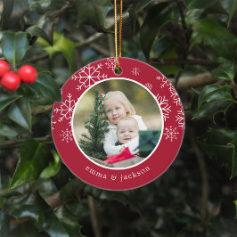 Snowflake Lijst | Foto Keramisch Ornament