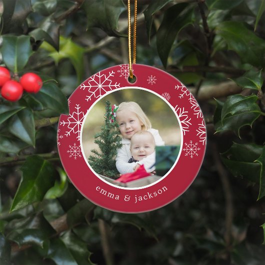 Snowflake Lijst | Foto Keramisch Ornament