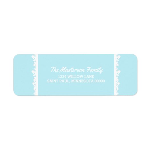 Snowflake Lijst Holiday Etiket (Voorkant)