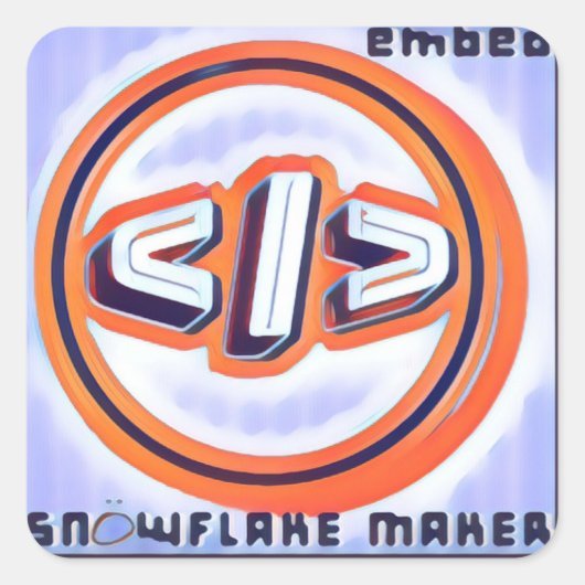 SNÖWFLAKE MAKER - EMbED - sticker (Voorkant)