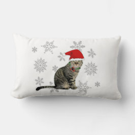 Snowflake Meow Kerstmis Pillow, 2 sided Kussen