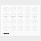 Snowflake Merci Favoriser Sticker Classic Round (Feuille)