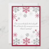 Snowflake merci note (Dos)