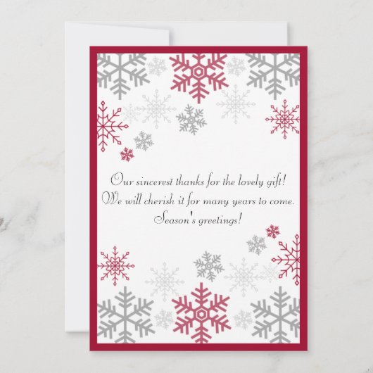 Snowflake merci note (Dos)