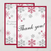 Snowflake merci note (Devant / Derrière)