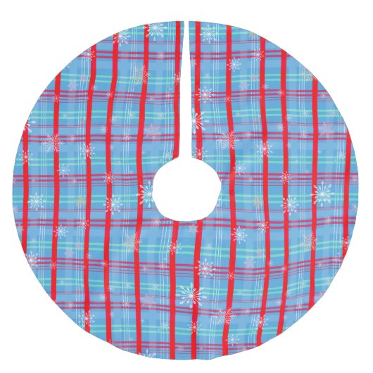 Snowflake met kerstblauw winterspel kerstboom rok (Voorkant)