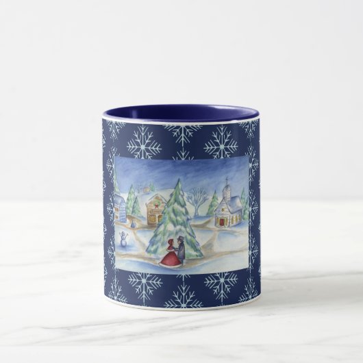 Snowflake met kerstcadeau Mok Coffee (Midden)