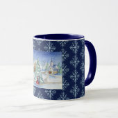 Snowflake met kerstcadeau Mok Coffee (Voorkant rechts)