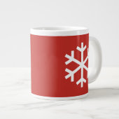 Snowflake met kerstcadeau Mok met rode koffie (Voorkant rechts)