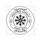 Snowflake met kerstcadeautjes 	rubberstempel (Afrduk)