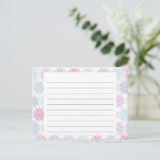 Snowflake met kerstrecept briefkaart (Staand voorkant)