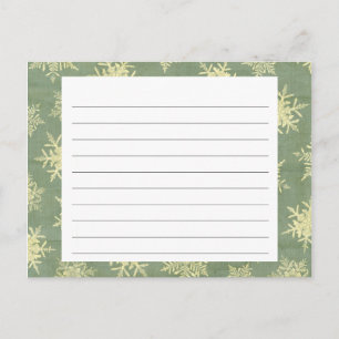 Snowflake met kerstrecipkaart feestdagenkaart