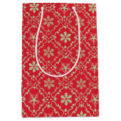 Snowflake met prettig kerstfeest medium cadeauzakje (Voorkant)