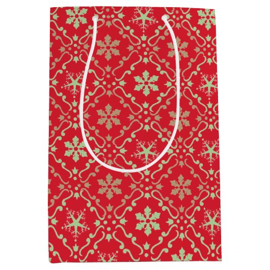 Snowflake met prettig kerstfeest medium cadeauzakje (Voorkant)