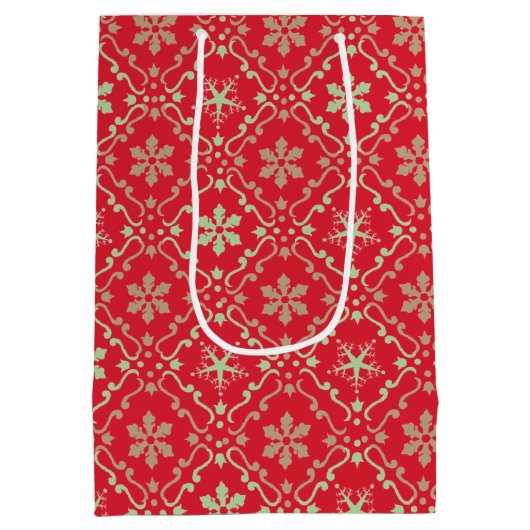 Snowflake met prettig kerstfeest medium cadeauzakje (Achterkant)