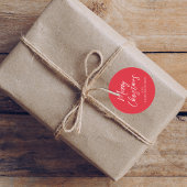 Snowflake met prettig kerstfeest ronde sticker