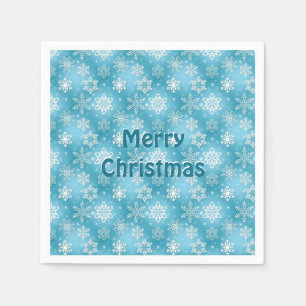 Snowflake met witte en waterige sneeuw servet