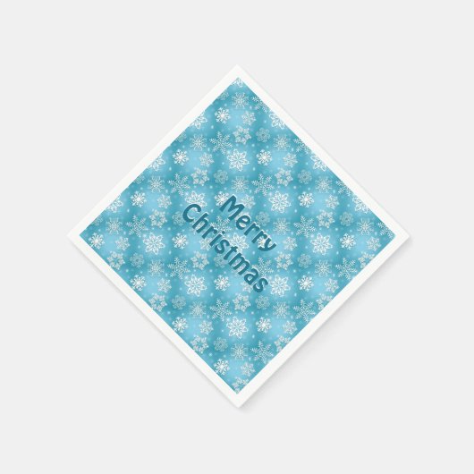 Snowflake met witte en waterige sneeuw servet (Hoek)