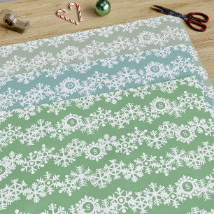 Snowflake Monogram Pastelverpakking Papieren Velle Inpakpapier Vel