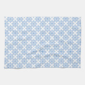 Snowflake Motif bleu clair et blanc serviette (Horizontal)