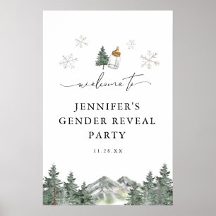 Snowflake Mountain Geslacht Onthullen Welkomstbord Poster