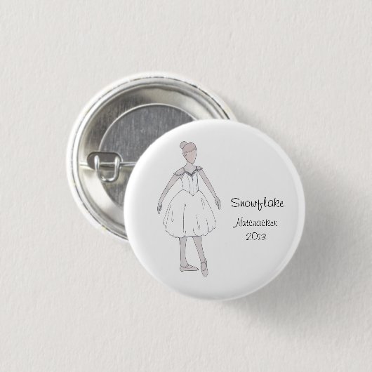 Snowflake Nutcracker Keepomwille Button (Voorkant /achterkant)