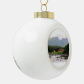 Snowflake omwoeld keramische bal ornament (Links)