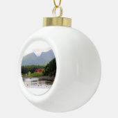 Snowflake omwoeld keramische bal ornament (Rechts)