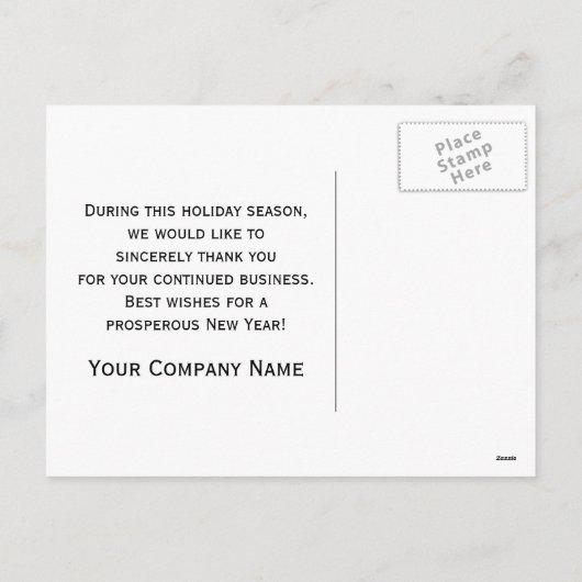 Snowflake op Black Business Prettige feestdagen (Achterkant)