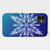 SNOWFLAKE op blauw Case-Mate iPhone Case (Achterkant (horizontaal))