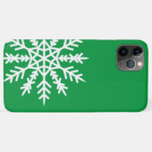 Snowflake op groene iPhone Case (Achterkant (horizontaal))