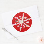 Snowflake op Red Sticker (Envelop)