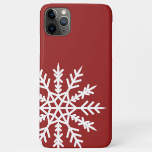 Snowflake op rode iPhone Case