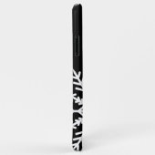 Snowflake op zwarte iPhone Case (Achterkant/rechts)