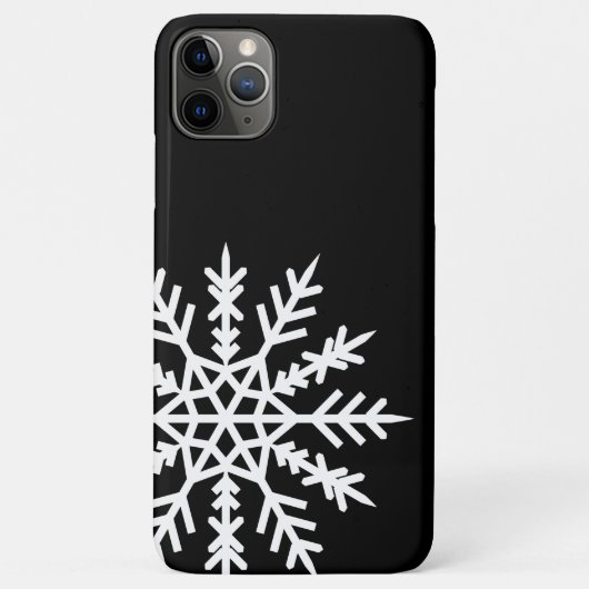 Snowflake op zwarte iPhone Case (Achterkant)