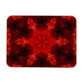 Snowflake Oranje gradiënt Kaleidoscoop Magneet (Horizontaal)