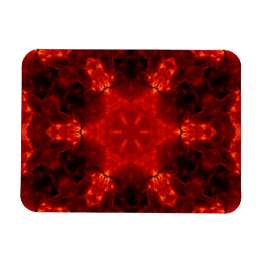 Snowflake Oranje gradiënt Kaleidoscoop Magneet (Horizontaal)