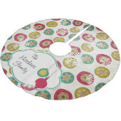  Snowflake Orbs Custom Holiday Tree Skirt Kerstboom Rok (Gekanteld)