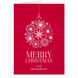Snowflake Ornament Joyeux Noël Carte de voeux