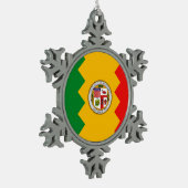 Snowflake Ornament met Los Angeles Flag (Links)