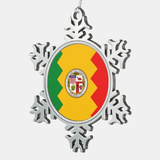 Snowflake Ornament met Los Angeles Flag (Rechts)