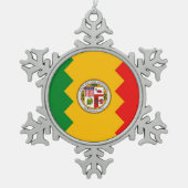 Snowflake Ornament met Los Angeles Flag (Voorkant)