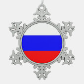 Snowflake Ornament met Russische vlag (Voorkant)
